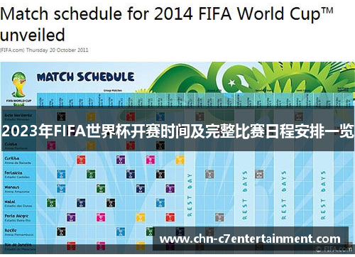 2023年FIFA世界杯开赛时间及完整比赛日程安排一览