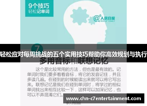 轻松应对每周挑战的五个实用技巧帮助你高效规划与执行